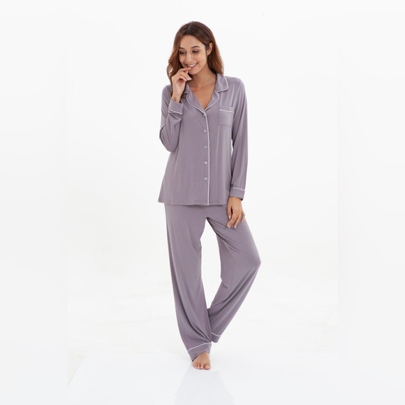 MEOMUA Women's Bamboo Two Piece Pajama Set - Picture 2 of 3